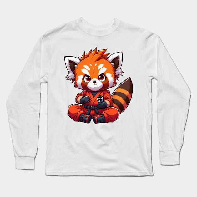 Red panda cosplay as Son Goku Long Sleeve T-Shirt by Cute&Brave